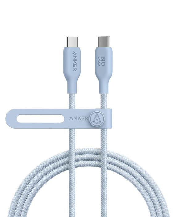 Anker USB-C naar USB-C 240W biologisch nylon 180cm - Blauw