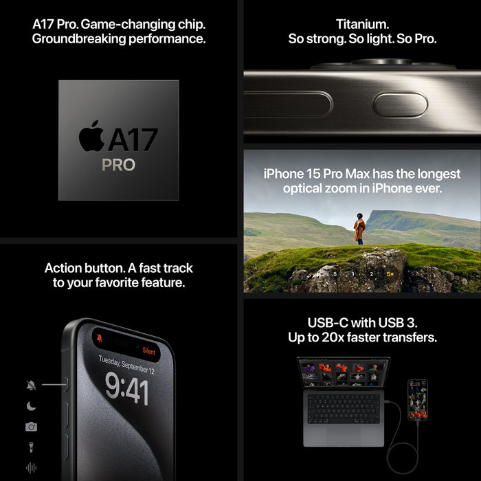 iPhone 15 Pro Max 512GB - Zwart titanium