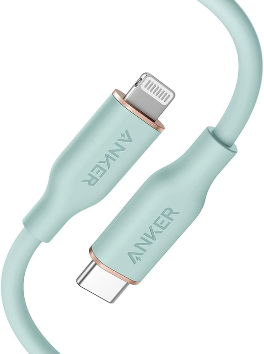 Anker USB-C naar Lightning kabel 1.8m - Mintgroen