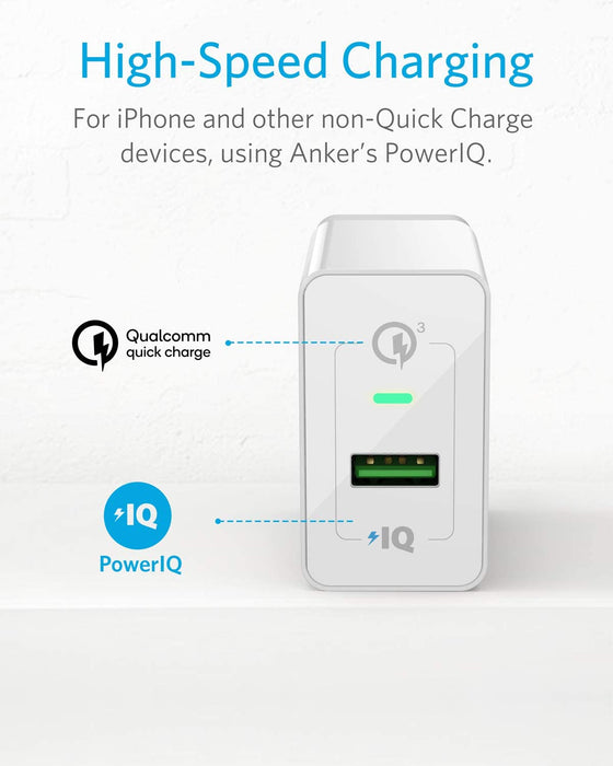 Anker PowerPort+1 USB-oplader met Quick Charge 3.0 18W - Wit