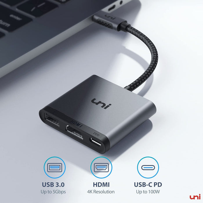 Uni USB-C HDMI 3 in 1 Multiport adapter