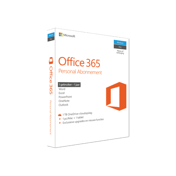 MS Office 365 Personal, 1 jr abonnement NL